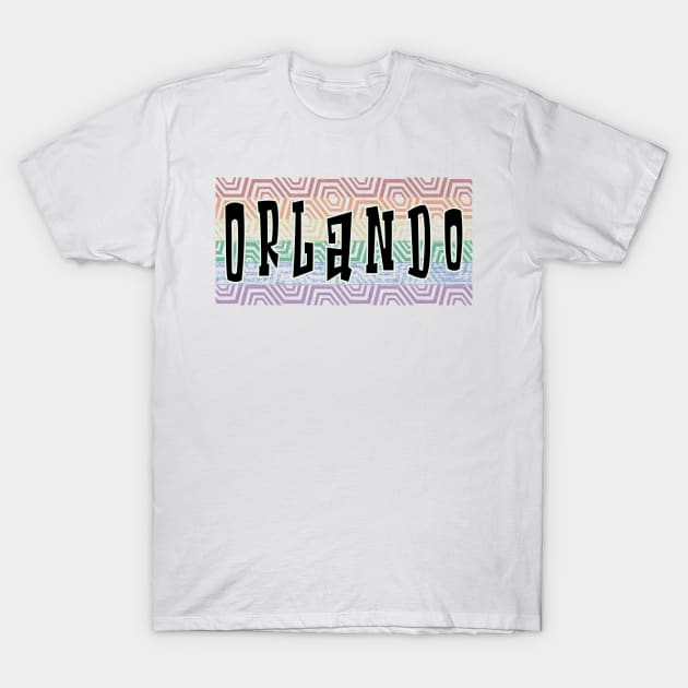 LGBTQ PATTERN AMERICA ORLANDO T-Shirt by Zodiac BeMac